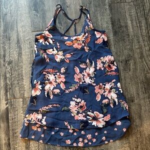 Floral Navy Blue Junior’s Dress